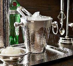 Hammered Nickel Ice Bucket