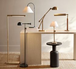Chambers Leather Task Table Lamp (15")