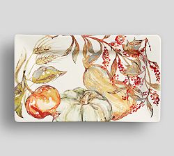 Harvest Pumpkin Stoneware Rectangular Serving Platter