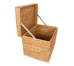 Tava Handwoven Rattan Rectangular Hinged Chest