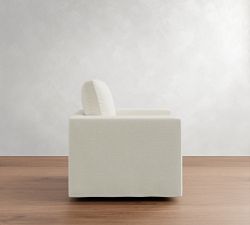 Westwood Square Arm Slipcovered Swivel Chair