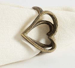 Interlocking Hearts Napkin Rings - Set of 4