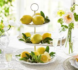 Monique Lhuillier Juliana Scalloped Three Tiered Stand