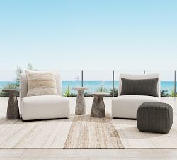 Nora Concrete Round Outdoor Accent Table (13"-16")