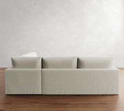 Westwood Slim Arm Slipcovered 3-Piece L-Shaped Sectional (118")