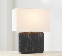 Amara Marble Rectangular Table Lamp (24")