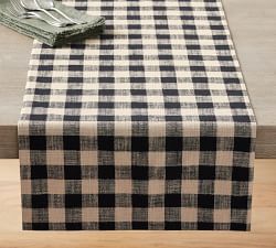 Dalton Check Yarn Dyed Cotton/Linen Table Runner