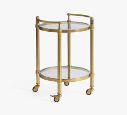 Everson Round Metal Bar Cart (20")