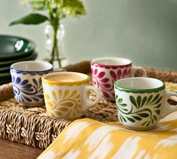 Puebla Porcelain Espresso Cups - Set of 4