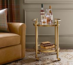 Everson Round Metal Bar Cart (20")