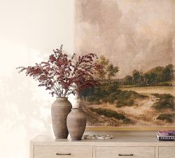 Brown Terracotta Striped Vase