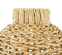 Cecily Water Hyacinth and Rattan Open Woven Vases