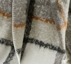 Easton Plaid Mohair Throw