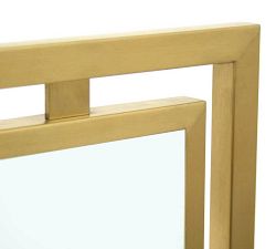 Floating Glass Tri Panel Fireplace Screen