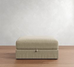Big Sur Square Arm Slipcovered Sectional Storage Ottoman