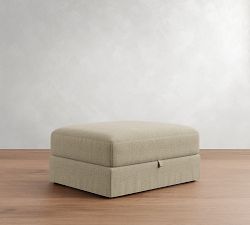 Big Sur Square Arm Slipcovered Sectional Storage Ottoman