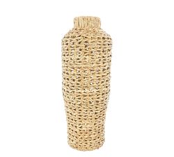 Cecily Water Hyacinth and Rattan Open Woven Vases