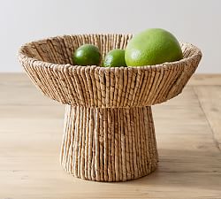 Malibu Handwoven Seagrass Footed Bowl