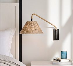 Marion Woven Swing Arm Sconce (12'')