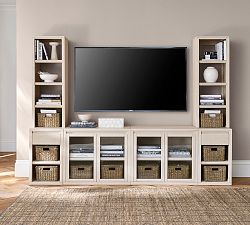Cayman Entertainment Center with Glass Cabinets (108")