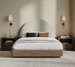 Curved Upholstered Wall Mounted Headboard