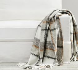 Easton Plaid Mohair Throw