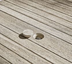 Indio Eucalyptus Round Extendable Outdoor Dining Table (48&quot;-93&quot;)