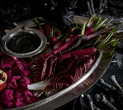 Rustic Metal Handcrafted Oval Serving Platter