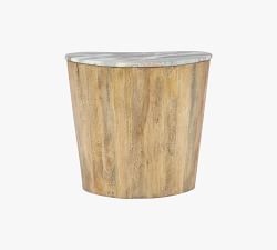 Ember Marble Nesting End Table (12"-18.5")