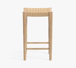 Open Box: Fenton Small Space Woven Backless Counter Stool (24") - Seadrift