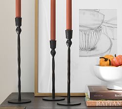 Poconos Hammered Candle Holders, Set of 3 - Bronze