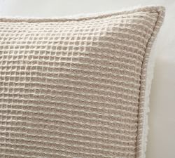 Waffle with Sherpa Back Pillow Cover