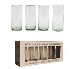Claro Recycled Glass Drinkware - Set of 4