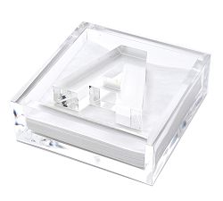 Open Box: Clear Acrylic Alphabet Cocktail Napkin Holder