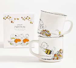 Peanuts™ Stoneware Fall Leaves Mugs - Set of 2