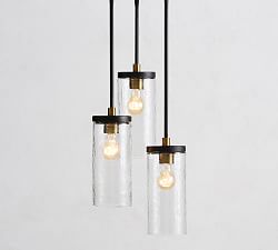 Raylan Recycled Glass Multi-Light Pendant (12")