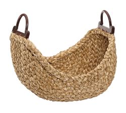 Beachcomber Handwoven Seagrass Wood-Handled Basket
