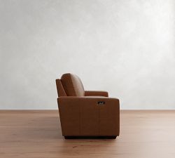 Big Sur Square Arm Leather Power Reclining Sofa (90")