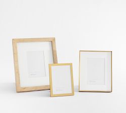 Burlwood and Brass Assorted Frames