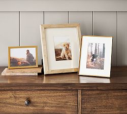 Burlwood and Brass Assorted Frames