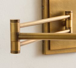 Leah Iron Swing Arm Sconce (14")