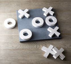 Oversized Faux Stone Tic Tac Toe Game