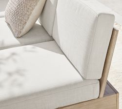Indio Eucalyptus Modern Platform 4-Piece Outdoor Sectional (91")