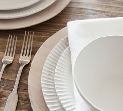 Ridge Textured Stoneware Salad Plates