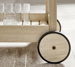 Saratoga Outdoor Rolling Bar Cart (35")