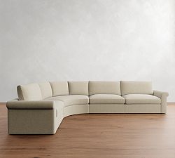 Westwood Roll Arm 4-Piece Curved Wedge Sectional (153")