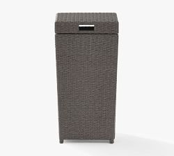 Benson Outdoor Wicker Trash Bin