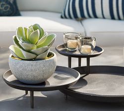 Handcrafted Metal Tiered Tray