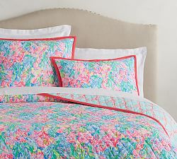Lilly Pulitzer Fan Sea Pants Reversible Quilt &amp; Shams