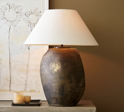 Saratoga Rustic Glass Table Lamp (22")